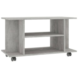 vidaXL Mobile TV con Ruote Grigio Cemento 80x40x40 cm in Multistrato