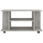 vidaXL Mobile TV con Ruote Grigio Cemento 80x40x40 cm in Multistrato vidaXL Mobile TV con Ruote Grigio Cemento 80x40x40 cm in Multistrato