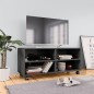 vidaXL Mobile TV con Ruote Grigio Lucido 90x35x35 cm in Truciolato vidaXL Mobile TV con Ruote Grigio Lucido 90x35x35 cm in Truciolato