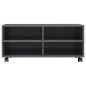 vidaXL Mobile TV con Ruote Grigio Lucido 90x35x35 cm in Truciolato vidaXL Mobile TV con Ruote Grigio Lucido 90x35x35 cm in Truciolato