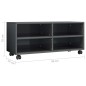 vidaXL Mobile TV con Ruote Grigio Lucido 90x35x35 cm in Truciolato vidaXL Mobile TV con Ruote Grigio Lucido 90x35x35 cm in Truciolato