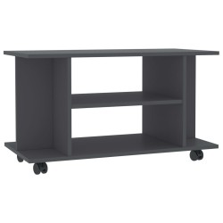 vidaXL Mobile TV con Ruote Grigio 80x40x40 cm in Truciolato