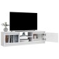 vidaXL Mobile TV Bianco Lucido 120x30x35,5 cm in Truciolato vidaXL Mobile TV Bianco Lucido 120x30x35,5 cm in Truciolato