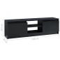 vidaXL Mobile TV Nero Lucido 120x30x35,5 cm in Truciolato vidaXL Mobile TV Nero Lucido 120x30x35,5 cm in Truciolato