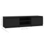 vidaXL Mobile Porta TV Nero 140x40x35,5 cm in Legno Multistrato