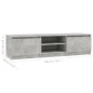 vidaXL Mobile TV Grigio Cemento 140x40x35,5 cm in Truciolato