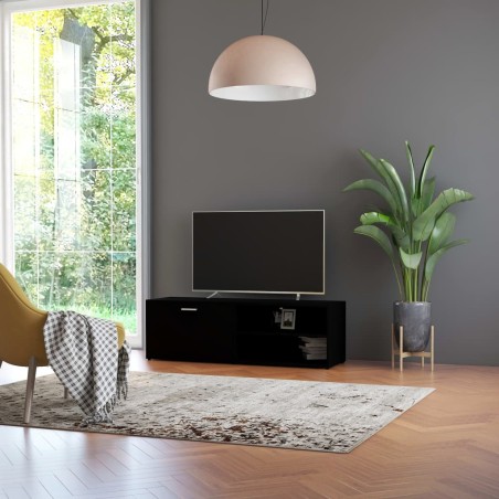 vidaXL Mobile Porta TV Nero 120x34x37 cm in Truciolato