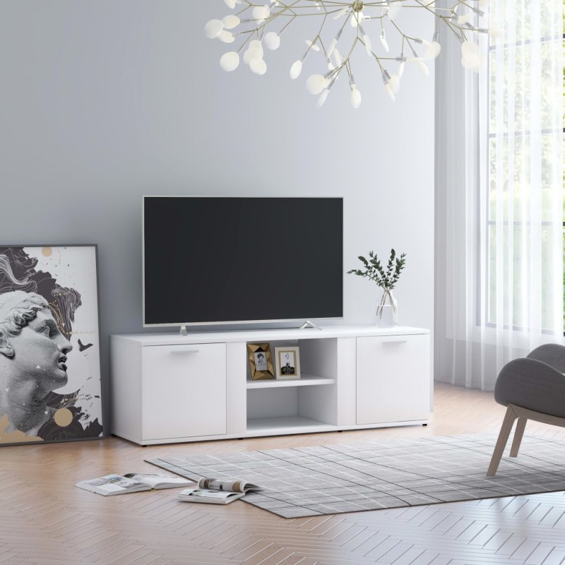 vidaXL Mobile Porta TV Bianco 120x34x37 cm in Legno Multistrato vidaXL Mobile Porta TV Bianco 120x34x37 cm in Legno Multistrato