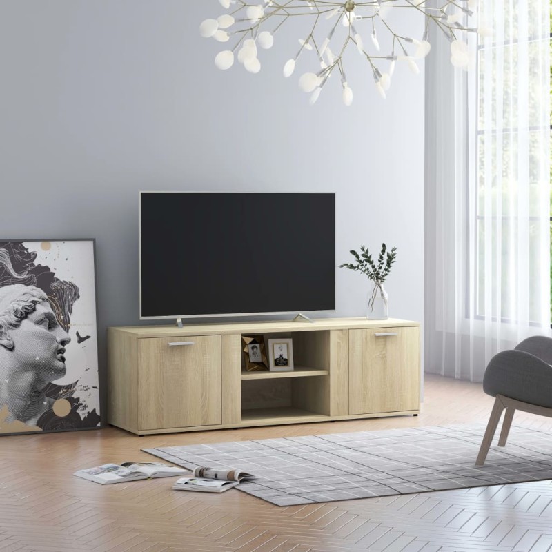 vidaXL Mobile Porta TV Rovere Sonoma 120x34x37 cm in Legno Multistrato vidaXL Mobile Porta TV Rovere Sonoma 120x34x37 cm in Legno Multistrato