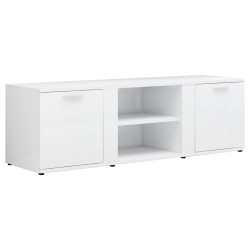 vidaXL Mobile Porta TV Bianco Lucido 120x34x37 cm in Truciolato