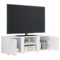 vidaXL Mobile Porta TV Bianco Lucido 120x34x37 cm in Truciolato vidaXL Mobile Porta TV Bianco Lucido 120x34x37 cm in Truciolato