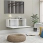 vidaXL Mobile TV Bianco Lucido 80x30x30 cm in Truciolato vidaXL Mobile TV Bianco Lucido 80x30x30 cm in Truciolato