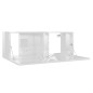 vidaXL Mobile TV Bianco Lucido 80x30x30 cm in Truciolato vidaXL Mobile TV Bianco Lucido 80x30x30 cm in Truciolato