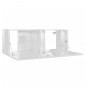 vidaXL Mobile TV Bianco Lucido 80x30x30 cm in Truciolato vidaXL Mobile TV Bianco Lucido 80x30x30 cm in Truciolato