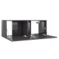 vidaXL Mobile TV Grigio Lucido 80x30x30 cm in Truciolato vidaXL Mobile TV Grigio Lucido 80x30x30 cm in Truciolato