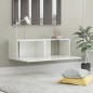 vidaXL Mobile Porta TV Bianco Lucido 100x30x30 cm in Legno Multistrato
