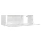 vidaXL Mobile Porta TV Bianco Lucido 100x30x30 cm in Legno Multistrato
