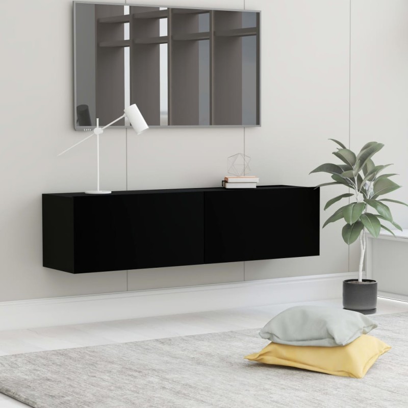 vidaXL Mobile Porta TV Nero 120x30x30 cm in Legno Multistrato vidaXL Mobile Porta TV Nero 120x30x30 cm in Legno Multistrato