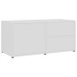 vidaXL Mobile Porta TV Bianco 80x34x36 cm in Legno Multistrato vidaXL Mobile Porta TV Bianco 80x34x36 cm in Legno Multistrato