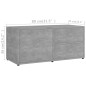 vidaXL Mobile Porta TV Grigio Cemento 80x34x36 cm in Truciolato
