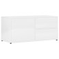 vidaXL Mobile Porta TV Bianco Lucido 80x34x36 cm in Truciolato vidaXL Mobile Porta TV Bianco Lucido 80x34x36 cm in Truciolato