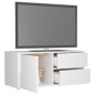 vidaXL Mobile Porta TV Bianco Lucido 80x34x36 cm in Truciolato vidaXL Mobile Porta TV Bianco Lucido 80x34x36 cm in Truciolato