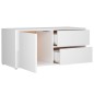 vidaXL Mobile Porta TV Bianco Lucido 80x34x36 cm in Truciolato vidaXL Mobile Porta TV Bianco Lucido 80x34x36 cm in Truciolato
