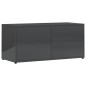 vidaXL Mobile Porta TV Grigio Lucido 80x34x36 cm in Truciolato vidaXL Mobile Porta TV Grigio Lucido 80x34x36 cm in Truciolato