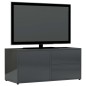 vidaXL Mobile Porta TV Grigio Lucido 80x34x36 cm in Truciolato vidaXL Mobile Porta TV Grigio Lucido 80x34x36 cm in Truciolato