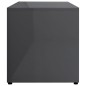 vidaXL Mobile Porta TV Grigio Lucido 80x34x36 cm in Truciolato vidaXL Mobile Porta TV Grigio Lucido 80x34x36 cm in Truciolato