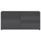 vidaXL Mobile Porta TV Grigio Lucido 80x34x36 cm in Truciolato vidaXL Mobile Porta TV Grigio Lucido 80x34x36 cm in Truciolato