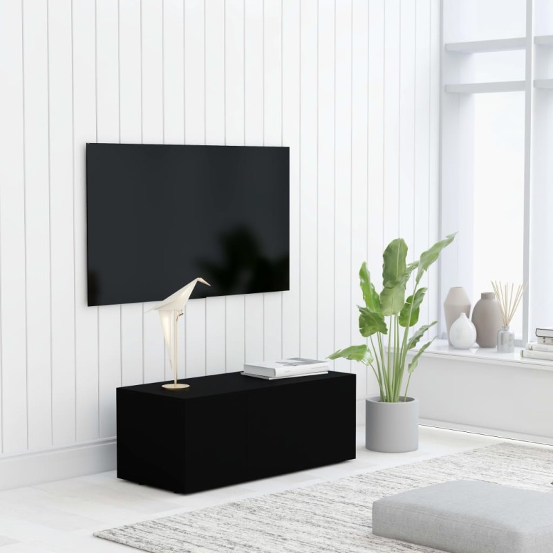 vidaXL Mobile TV Nero 80x34x30 cm in Truciolato vidaXL Mobile TV Nero 80x34x30 cm in Truciolato
