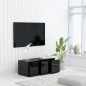vidaXL Mobile TV Nero Lucido 80x34x30 cm in Truciolato vidaXL Mobile TV Nero Lucido 80x34x30 cm in Truciolato