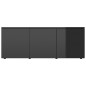 vidaXL Mobile TV Nero Lucido 80x34x30 cm in Truciolato vidaXL Mobile TV Nero Lucido 80x34x30 cm in Truciolato