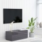 vidaXL Mobile TV Grigio Lucido 80x34x30 cm in Truciolato vidaXL Mobile TV Grigio Lucido 80x34x30 cm in Truciolato