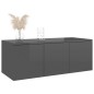 vidaXL Mobile TV Grigio Lucido 80x34x30 cm in Truciolato vidaXL Mobile TV Grigio Lucido 80x34x30 cm in Truciolato