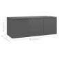 vidaXL Mobile TV Grigio Lucido 80x34x30 cm in Truciolato vidaXL Mobile TV Grigio Lucido 80x34x30 cm in Truciolato
