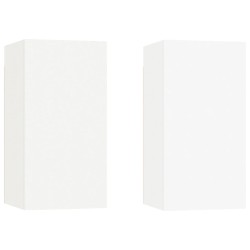 vidaXL Mobili TV Bianchi 2 pz 30,5x30x60 cm in Legno Multistrato