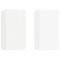 vidaXL Mobili TV Bianchi 2 pz 30,5x30x60 cm in Legno Multistrato