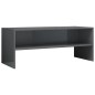 vidaXL Mobile TV Grigio Lucido 100x40x40 cm in Truciolato vidaXL Mobile TV Grigio Lucido 100x40x40 cm in Truciolato