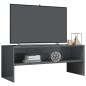 vidaXL Mobile TV Grigio Lucido 100x40x40 cm in Truciolato vidaXL Mobile TV Grigio Lucido 100x40x40 cm in Truciolato