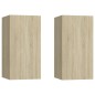 vidaXL Mobili TV Rovere Sonoma 2 pz 30,5x30x60 cm in Truciolato vidaXL Mobili TV Rovere Sonoma 2 pz 30,5x30x60 cm in Truciolato