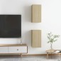 vidaXL Mobili TV Rovere Sonoma 2 pz 30,5x30x60 cm in Truciolato vidaXL Mobili TV Rovere Sonoma 2 pz 30,5x30x60 cm in Truciolato