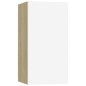 vidaXL Mobile TV Bianco e Rovere Sonoma 30,5x30x60 cm in Truciolato vidaXL Mobile TV Bianco e Rovere Sonoma 30,5x30x60 cm in Truciolato