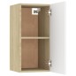 vidaXL Mobile TV Bianco e Rovere Sonoma 30,5x30x60 cm in Truciolato vidaXL Mobile TV Bianco e Rovere Sonoma 30,5x30x60 cm in Truciolato