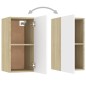 vidaXL Mobile TV Bianco e Rovere Sonoma 30,5x30x60 cm in Truciolato vidaXL Mobile TV Bianco e Rovere Sonoma 30,5x30x60 cm in Truciolato