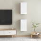vidaXL Mobili TV Bianco Lucido 2 pz 30,5x30x60 cm in Truciolato vidaXL Mobili TV Bianco Lucido 2 pz 30,5x30x60 cm in Truciolato