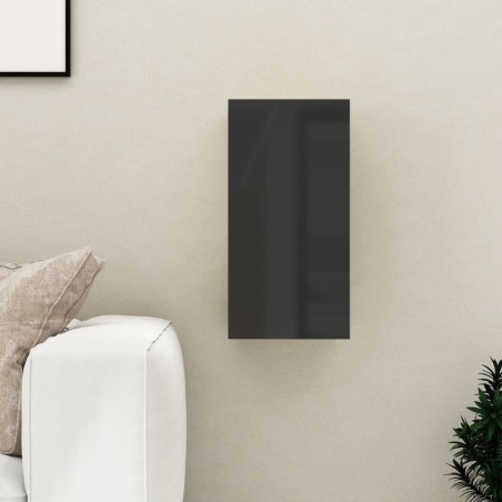 vidaXL Mobile TV Nero Lucido 30,5x30x60 cm in Truciolato