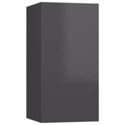 vidaXL Mobile TV Grigio Lucido 30,5x30x60 cm in Truciolato