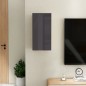 vidaXL Mobile TV Grigio Lucido 30,5x30x60 cm in Truciolato vidaXL Mobile TV Grigio Lucido 30,5x30x60 cm in Truciolato